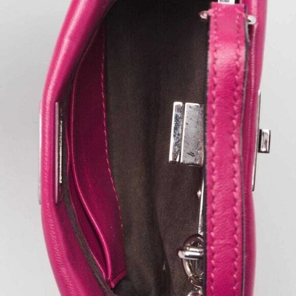 Fendi Fuchsia Nappa Leather Micro Peekaboo Bag 8M0355 - Picture 8 of 11